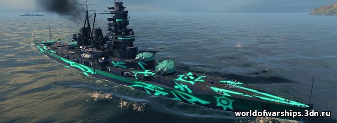 Красивая шкурка для японского линкора Kongo для World of Warships
