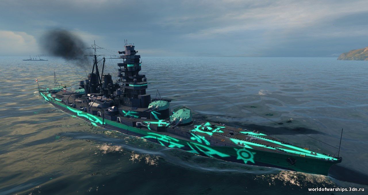 Красивая шкурка для японского линкора Kongo для World of Warships скриншот №1