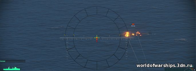 Арт прицел с черными кругами для World of Warships