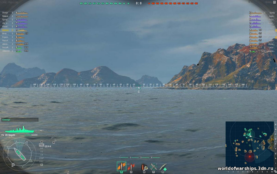 Прицел с разметкой для World of Warships
