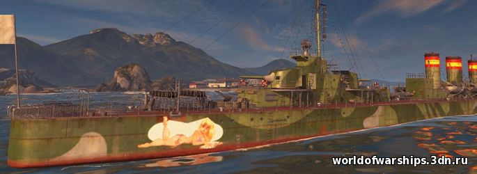 Камуфляжная шкурка для японского крейсера Iwaki Alpha для World of Warships